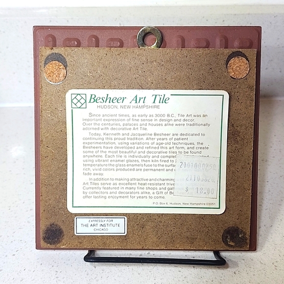 Art Tile by kenneth and Jacqueline Besheer, for the Art Institute of Chicago - Picture 3 of 5